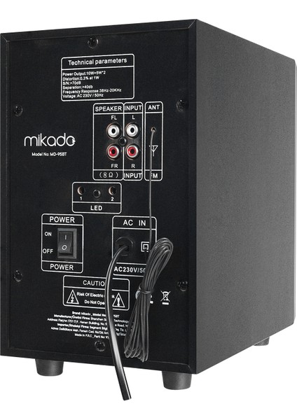 MD-95BT 2+1 20W Siyah Multimedya Fm/bt/sd/usb Speaker Hoparlör fırsatları