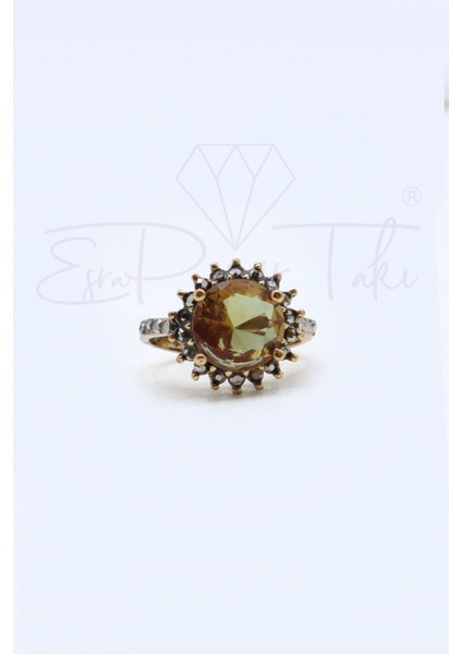 Zultanit Taş Çiçek Yüzük modelleri