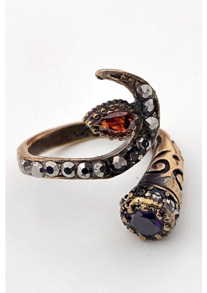 Markazit Taş Süslemeli Taşlı Yüzük
