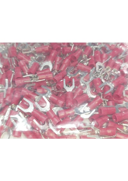 M5 Çatal Tip Izoleli Kablo Ucu 0.50-1.50MM² Kırmızı 200 Adet Bağlantı Pabucu Terminal modelleri