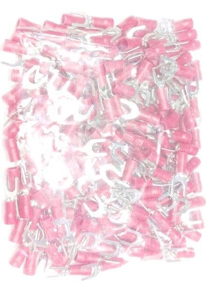M5 Çatal Tip Izoleli Kablo Ucu 0.50-1.50MM² Kırmızı 200 Adet Bağlantı Pabucu Terminal fırsatları