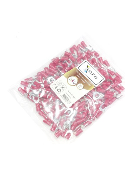 M5 Çatal Tip Izoleli Kablo Ucu 0.50-1.50MM² Kırmızı 200 Adet Bağlantı Pabucu Terminal indirimleri