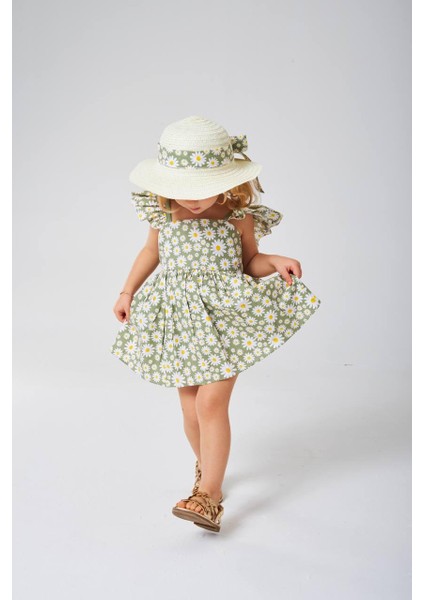 Yigit Butik Papatya Desenli Kız Çocuk Elbise fırsatları