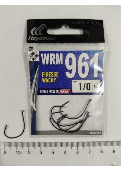 WRM961 Fınesse Wacky Black Nickel Olta Iğnesi 6' Lı Paket No : 1/0
