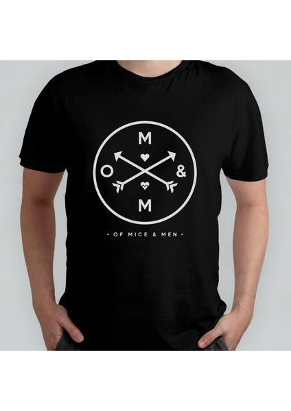 Of Mice And Men Unisex %100 Pamuklu Bisiklet Yaka T-Shirt Model 1