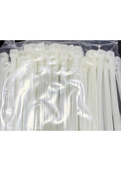 25CM Beyaz Kablo Bağı 3,6mm Plastik Kelepçe - 100 Adet - Nylon Kablo Düzenleyici fırsatları