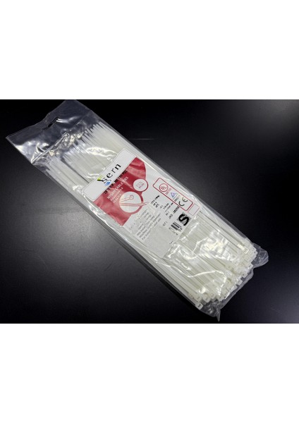 25CM Beyaz Kablo Bağı 3,6mm Plastik Kelepçe - 100 Adet - Nylon Kablo Düzenleyici indirimleri