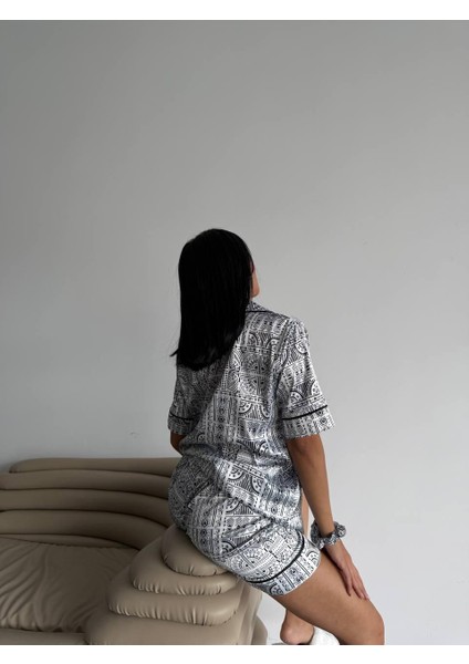 Geometrik Desen Pijama Takımı