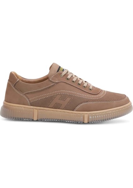 2179-LUISFIGO Hakiki Deri Üst Kalite Anatomik Tabanlı Erkek Günlük Sneakers Ayakkabı - NKT02179-KUM-40