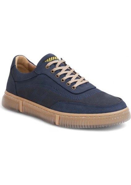 2179-LUISFIGO Hakiki Deri Üst Kalite Anatomik Tabanlı Erkek Günlük Sneakers Ayakkabı - NKT02179-LACIVERT-NUBUK-40 fiyatları