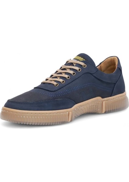 2179-LUISFIGO Hakiki Deri Üst Kalite Anatomik Tabanlı Erkek Günlük Sneakers Ayakkabı - NKT02179-LACIVERT-NUBUK-40 modelleri