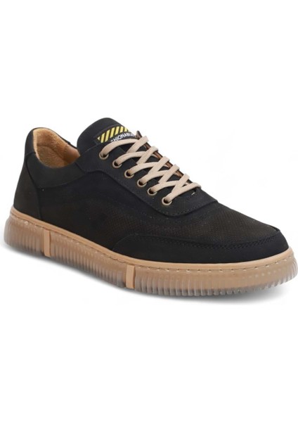 2179-LUISFIGO Hakiki Deri Üst Kalite Anatomik Tabanlı Erkek Günlük Sneakers Ayakkabı - NKT02179-SIYAH-NUBUK-40 fiyatları