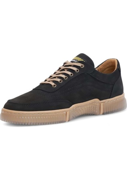 2179-LUISFIGO Hakiki Deri Üst Kalite Anatomik Tabanlı Erkek Günlük Sneakers Ayakkabı - NKT02179-SIYAH-NUBUK-40 modelleri