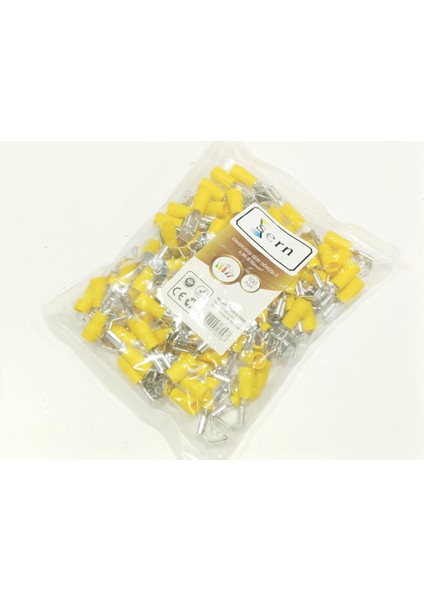 Izoleli Erkek/dişi Geri Dönüşüm Terminali 0,8x6,35 4-6mm² Sarı 100 Adet indirimleri
