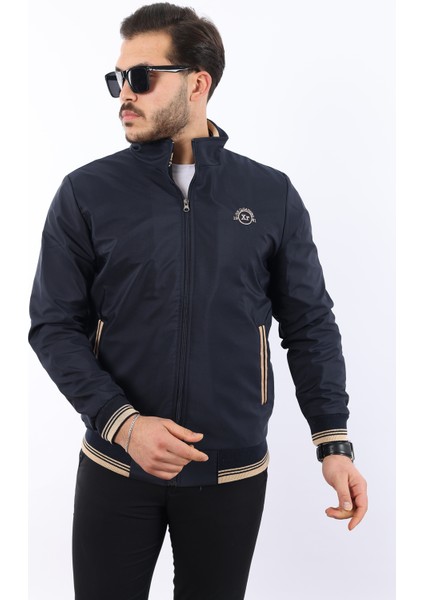 Mevsimlik Erkek Mont & Ceket Nakış Armalı Lacivert