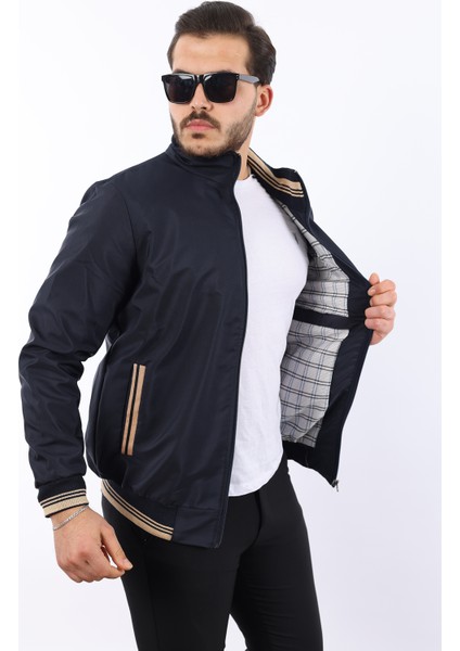 Mevsimlik Erkek Mont & Ceket Nakış Armalı Lacivert fiyatları