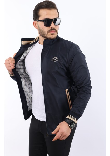 Mevsimlik Erkek Mont & Ceket Nakış Armalı Lacivert fırsatları