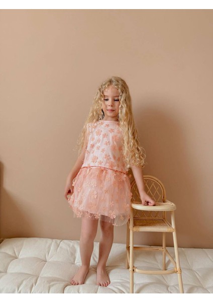 Yigit Butik Çiçek Işlemeli Tüllü Kız Çocuk Takım fiyatları