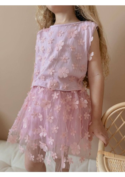 Yigit Butik Çiçek Işlemeli Tüllü Kız Çocuk Takım fiyatları