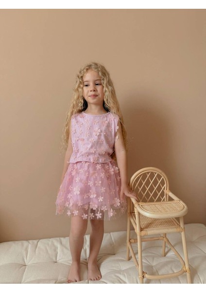 Yigit Butik Çiçek Işlemeli Tüllü Kız Çocuk Takım fırsatları