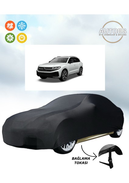 Volkswagen Touareg 2024 Araba Brandası, Oto Branda Alttan Bağlantı Tokalı Siyah