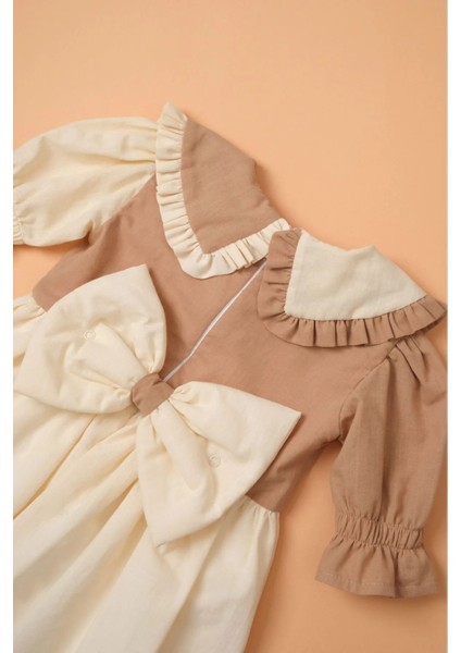 Bebe Yaka Fiyonklu Kız Çocuk Elbise, Kız Çocuk Elbise fiyatları