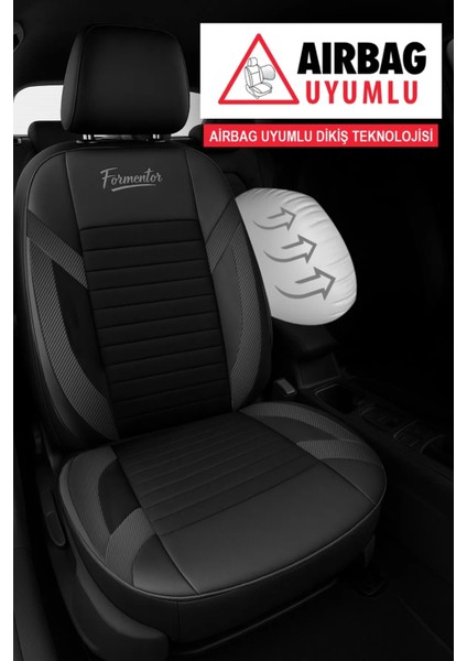 Renault Symbol 2013 2020 Uyumlu Tay Tüyü Oto Kılıf Siyah Tam