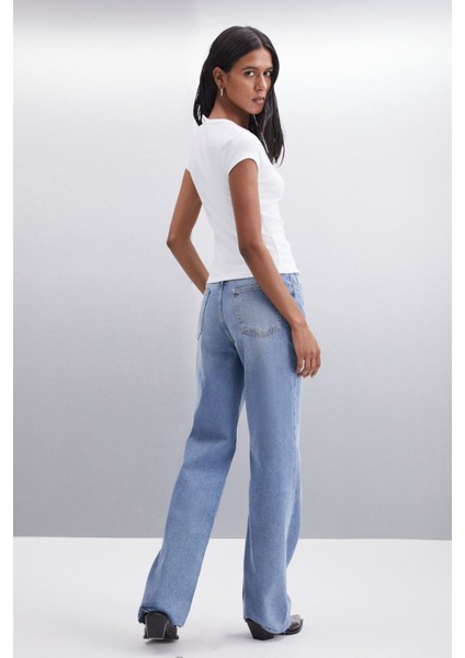 Jonıda Kadın Pamuk Regular Mavi Jeans