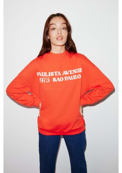 Freya Oversize Turuncu Sweatshirt