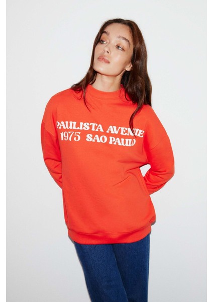 Freya Oversize Turuncu Sweatshirt modelleri