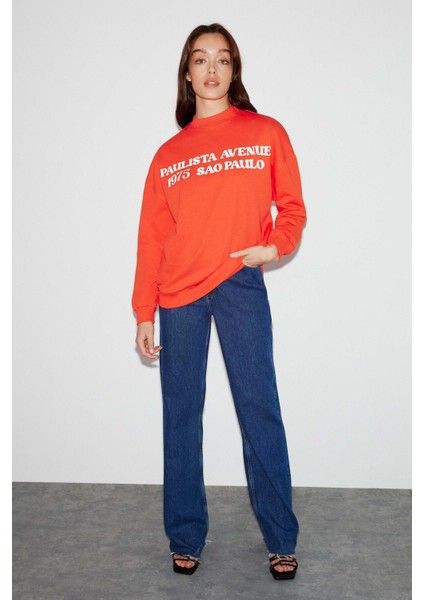 Freya Oversize Turuncu Sweatshirt fırsatları