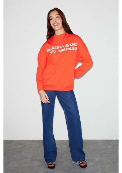 Freya Oversize Turuncu Sweatshirt indirimleri