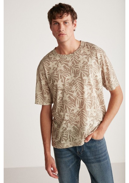 Lucas Comfort Haki / Desenli T-Shirt