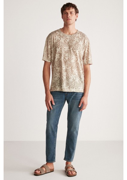 Lucas Comfort Haki / Desenli T-Shirt