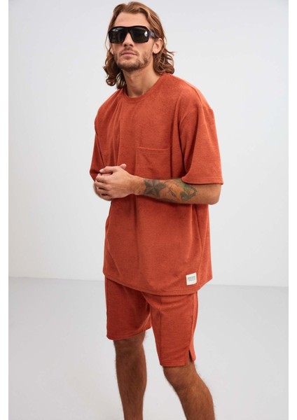 Delta Erkek Relaxed Kalıp Kiremit Rengi Şort modelleri