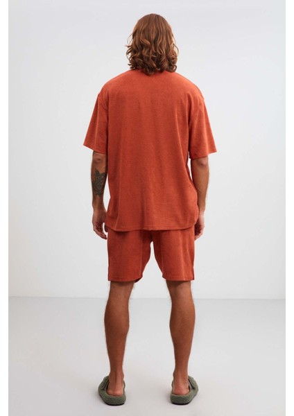 Delta Erkek Relaxed Kalıp Kiremit Rengi Şort indirimleri