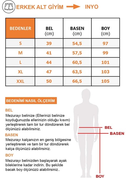 Inyo Erkek Geniş Kesim Karmelanj Eşofman Altı
