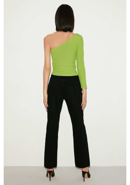 Bloom Asimetrik Slim Fit Yeşil Bluz indirimleri