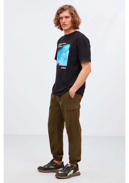 Landhike Relaxed Oversize Siyah T-Shirt