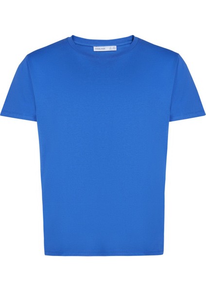 Utah Erkek Ikili Set Slim Fit Mavi / Turuncu T-Shirt