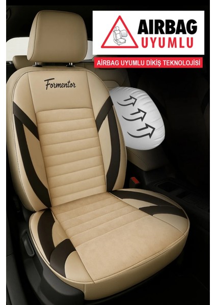 Opel Meriva A (Facelift 2006) 1.7 Cdtı (101 Hp) 2007 Uyumlu Tay Tüyü Oto Kılıf Bej
