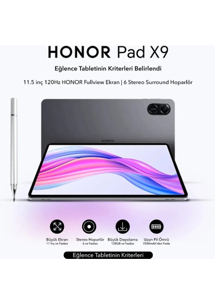 Pad X9 4gb 128GB Wifi 11.5'' Uzay Gri Tablet Kalem Hediyeli