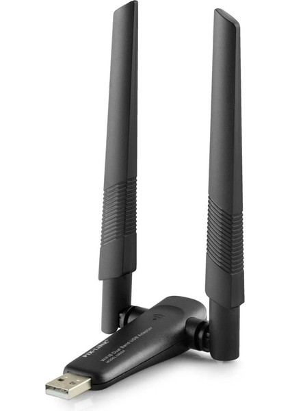 USB Wıfı Adaptor 2.4ghz&5ghz AIC8800D AX1800 Wifi6 Siyah UAX04