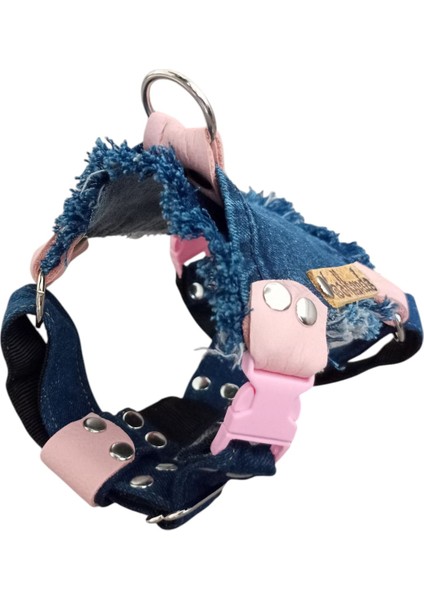 Köpek Göğüs Tasması Minik Irk Kot Cepli Göğüs ÖLÇÜSÜ:25-40CM Ayarlamalı 1-5kg Dog Harness Gt2-37