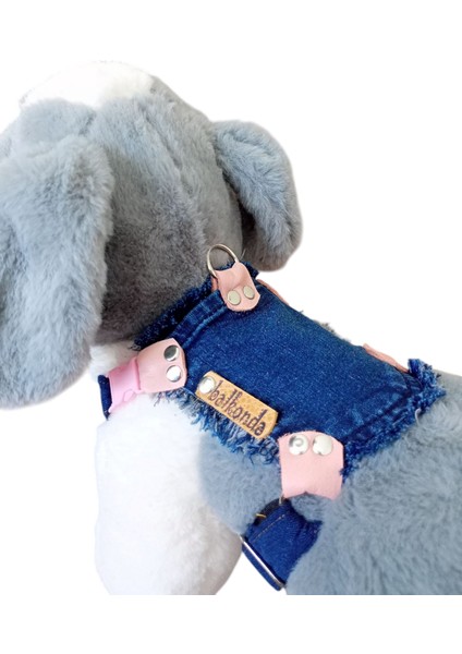 Köpek Göğüs Tasması Minik Irk Kot Cepli Göğüs ÖLÇÜSÜ:25-40CM Ayarlamalı 1-5kg Dog Harness Gt2-37