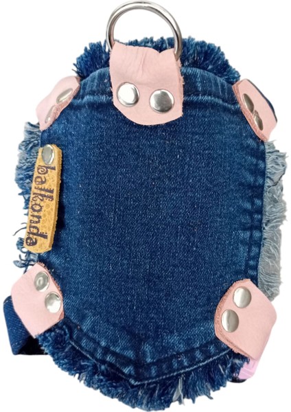 Köpek Göğüs Tasması Minik Irk Kot Cepli Göğüs ÖLÇÜSÜ:25-40CM Ayarlamalı 1-5kg Dog Harness Gt2-37