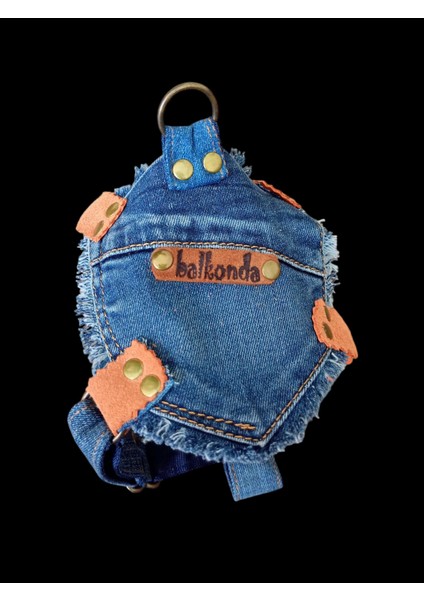 Köpek Göğüs Tasması Minik Irk Kot Cepli Göğüs ÖLÇÜSÜ:20-35CM Ayarlamalı 1-5kg Dog Harness Gt2-38