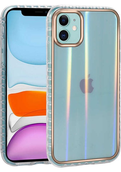 iPhone 11 Kılıf Desenli Parlayan Transparan Btbm Avva Kapak-No7