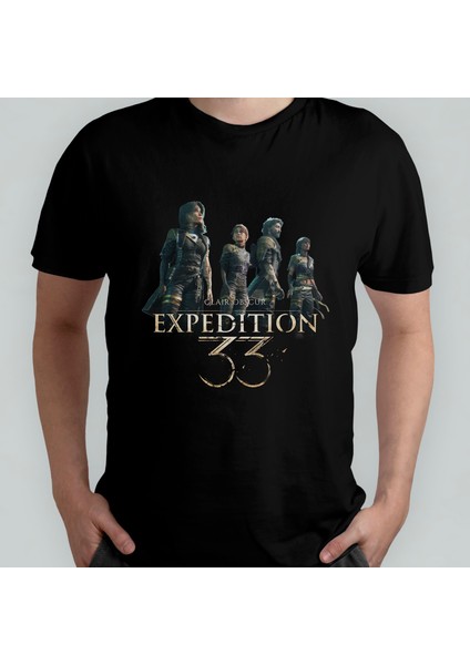 Clair Obscure Expedition 33 Unisex %100 Pamuklu Bisiklet Yaka T-Shirt