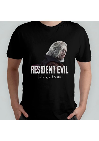 Resident Evil 9 Requiem Unisex %100 Pamuklu Bisiklet Yaka T-Shirt